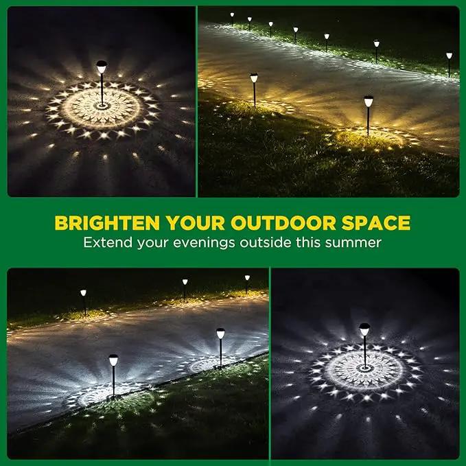 Super Bright Solar Lights Outdoor Waterproof 10 Pack, Dusk to Dawn Up to 12 Hrs Solar Powered Pathway Garden Lights Auto On/Off, LED Landscape Lighting Decorative for Walkway Patio Yard by GreenHaven Gardens