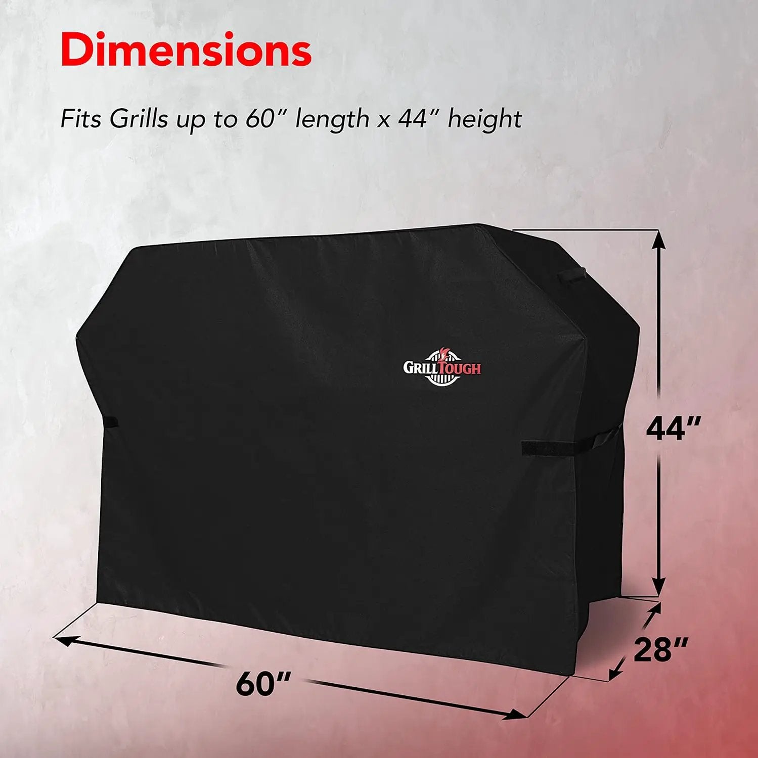 Heavy Duty BBQ Grill Cover for Outdoor Grill, 60 Inch – Waterproof, Weather Resistant, UV & Fade Resistant with Adjustable Straps – Gas Grill Cover for Weber, Charbroil by GreenHaven Gardens