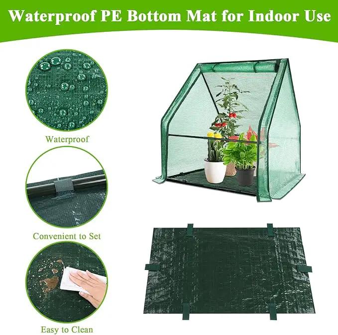 U'Artlines Portable Mini Greenhouse Small Green House with Waterproof Pad 36x36x42 Inch Plant Cover Tent for Garden Small Plants Indoor Outdoor, Green PE by GreenHaven Gardens