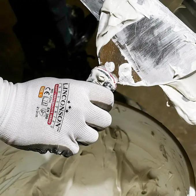 linconson 12 Pack Safety Performance Series Construction Mechanics Wrinkle Latex Work Gloves by GreenHaven Gardens