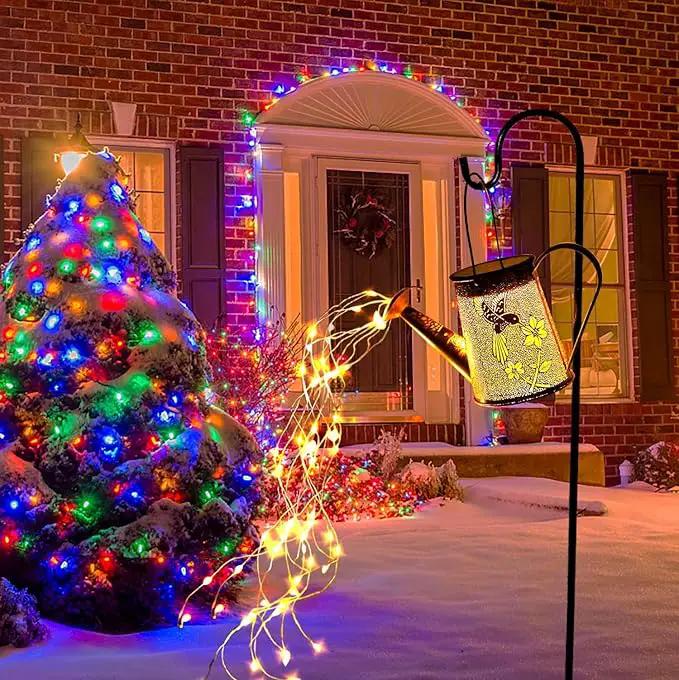 Morestar Solar Garden Fairy Lights Decorative Outdoor(Warm White),Solar Watering Can Hummingbird Lights,Metal Waterproof Hanging Solar Lantern,Christmas Gift for Mom Grandmom for Patio Yard Lawn Decor by GreenHaven Gardens