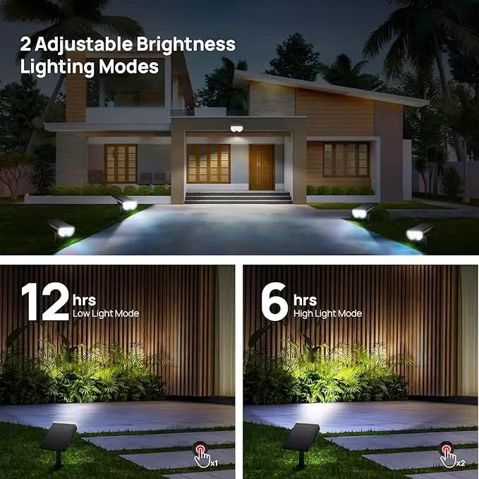 Solar Spot Lights Outdoor, Consciot 16 LEDs IP67 Waterproof Solar Outdoor Lights, Auto On/Off Solar Landscape Spotlights, 2-in-1 Adjustable Wall Lights for Garden Yard Pathway, 6 Pack (Cool White) by GreenHaven Gardens