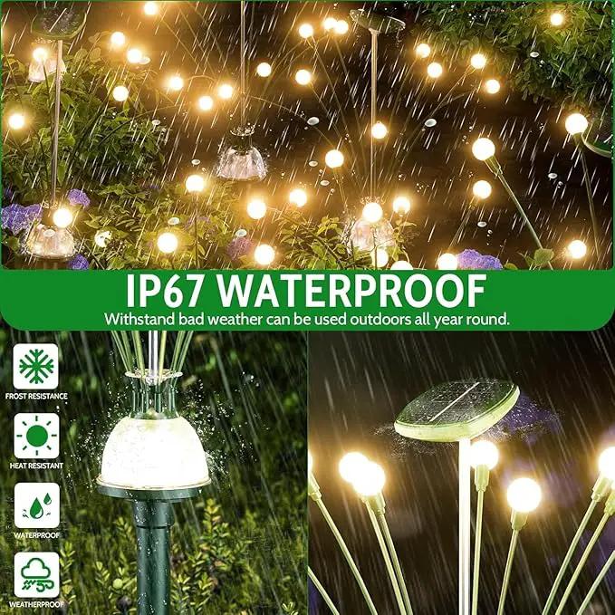 AOSEA Solar Outdoor Waterproof Pathway Lights, Fairy Sway by Wind for Outside, Firefly Lights for Patio, Garden, Yard, Walkway, Sidewalk by GreenHaven Gardens