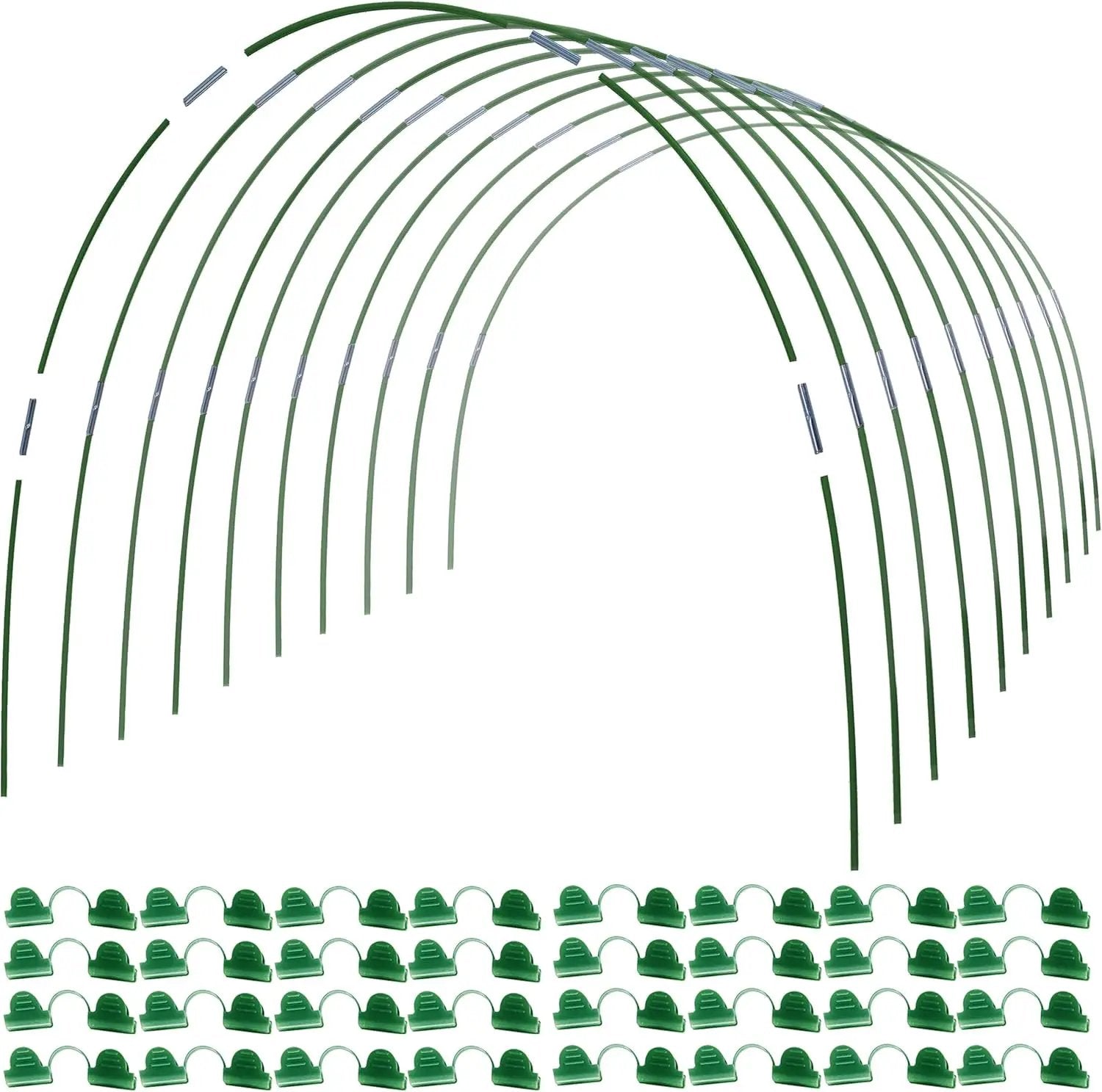 MAXPACE Greenhouse Hoops for DIY 2.8ft or Wider Grow Tunnel, Rust-Free Fiberglass Support Hoops Frame for Garden Fabric, DIY Plant Support Garden Stakes, Gardening Supplies, 50pcs by GreenHaven Gardens