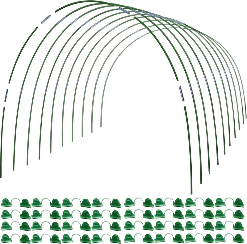 MAXPACE Greenhouse Hoops for DIY 2.8ft or Wider Grow Tunnel, Rust-Free Fiberglass Support Hoops Frame for Garden Fabric, DIY Plant Support Garden Stakes, Gardening Supplies, 50pcs by GreenHaven Gardens