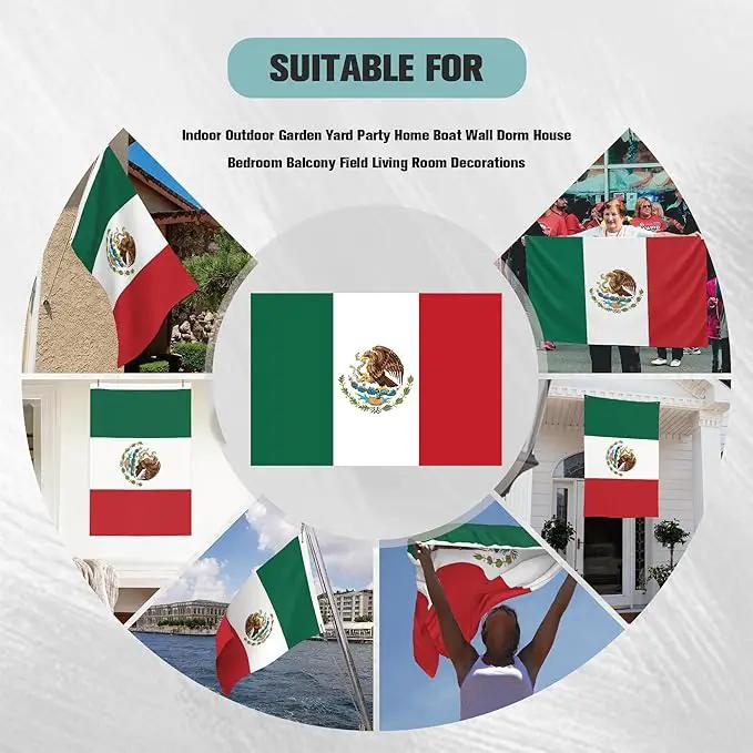 Mexico Mexican Michoacan Flag Garden Yard House 2x3 ft Flags Double Sided Print Banner Indoor Outdoor Party Home Decorations for Boat Dorm House Balcony by GreenHaven Gardens