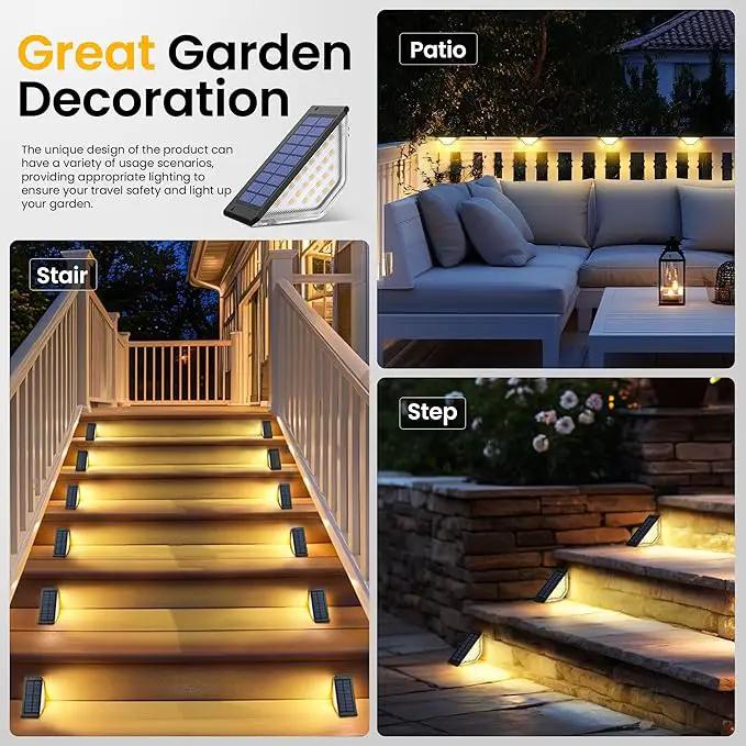 SOLPEX Solar Step Lights Outdoor,Solar Deck Lights for Outside,Two-Sided Stair Lights with 33 LEDs,Waterproof IP65 for Garden,Fence,Deck,Steps,Stair,Porch（10 Pack,Warm White） by GreenHaven Gardens