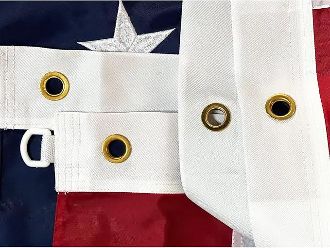 Homissor American Flag 8x12 Outdoor Heavy Duty - Embroidered Star Large USA 8x12 Ft Flags - Longest Lasting US Made from Nylon Sewn Stripes Indoor With 4 Brass Grommets by GreenHaven Gardens