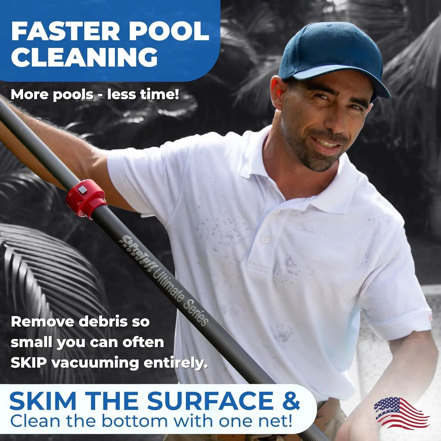 ProTuff 17” Silt Net Pool Skimmers for PROS – 6 Pack – “490 Promise” Unlimited, Unconditional Replacement - Ultra-Durable Ultra-Fine Net for Silt – Heavy-Duty Aluminum Frame & EZ-Clip Pole Attachment by GreenHaven Gardens