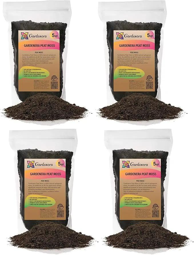 Premium Natural Sphagnum Peat Moss - Gardening Soil Amendment and Carnivorous Plant Soil Media by Gardenera (20 Quart) by GreenHaven Gardens
