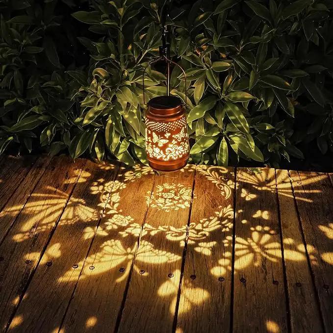 Solar Lanterns Outdoor Waterproof Butterfly Garden Decor Birthday Gifts for Women Mom Grandma, Hanging Solar Lights Metal Lantern Decoration Outside for Yard, Patio, Backyard, Porch by GreenHaven Gardens