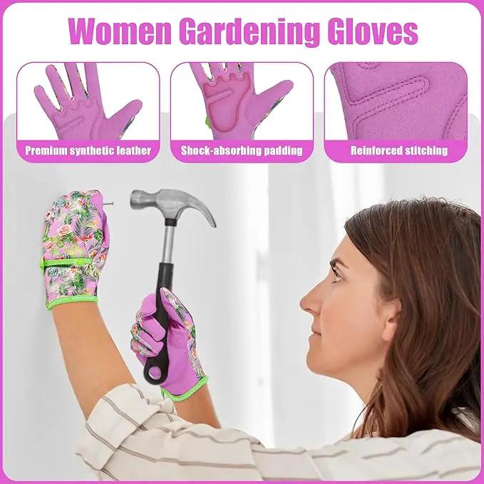 HANDLANDY Women Safety Work Gloves Utility Touch Screen Working Grip Glove for Yardwork Gardening Breathable Mechanic Gloves by GreenHaven Gardens