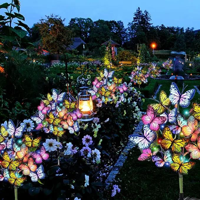 Solar Garden Lights Solar Lights Outdoor Waterproof Decorative 4 Pack with 144 LED 68 Butterfly Solar Lights for Garden Yard Decor Christmas Decorations, Gifts for Mother's Day Mom by GreenHaven Gardens