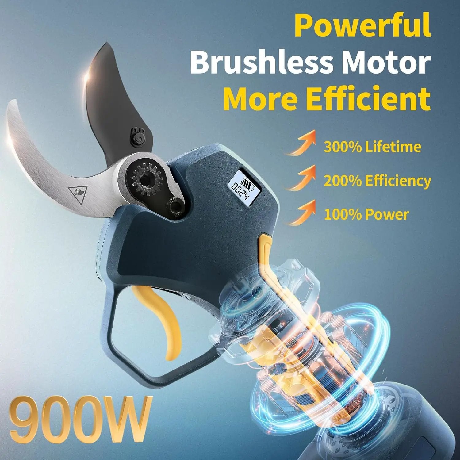 Electric Pruning Shears 40mm Compatible with Makita 18V Battery, Cordless Pruners for Gardening Heavy Duty Professional Electric Branch Cutter Tree Scissor 0.8''-1.6'' Adjustable Cutting(Only Body) by GreenHaven Gardens