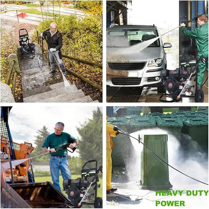 4200PSI Pressure Washer 4.0GPM Gas Power Washer 212CC Gas Powered Washing Machine Commercial High Pressure Washer with 25ft Hose&5 Nozzles for Patio Garden Yard Vehicle,EPA/CARB/ETL by GreenHaven Gardens