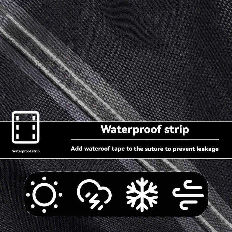 Outdoor Prep Table Cover - Heavy Duty Waterproof Cover for Outdoor Stainless Steel Table,Black by GreenHaven Gardens