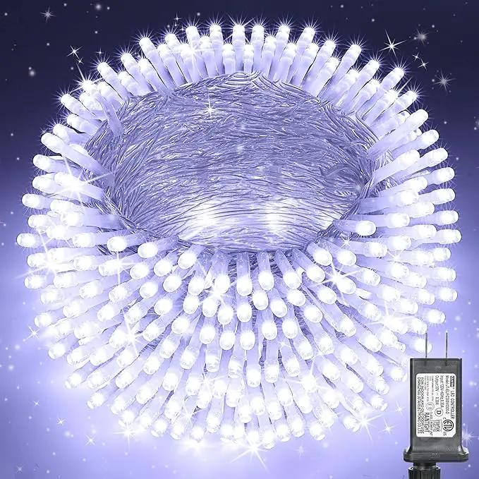 338Ft Christmas Lights Outdoor, 1000 LED Christmas String Lights with 8 Modes, Timer, Waterproof Fairy Twinkle Lights for Christmas Party, Garden, Wedding, Holiday, Xmas Tree Decorations (Cool White) by GreenHaven Gardens
