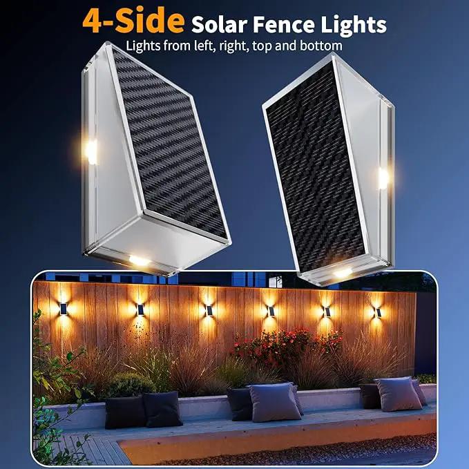 KINKAI Solar Fence Lights - 10 Pack Outdoor Fence Lights Solar Step Light Waterproof with 11 Lighting Modes Outdoor Solar Lights Decor for Wall Stairs Step Garden Backyard Walkway Patio(Warm Light) by GreenHaven Gardens