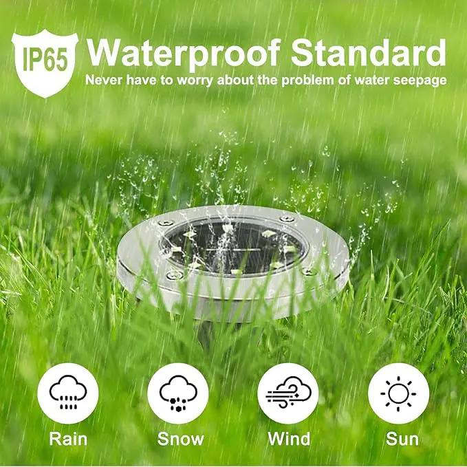 Solar Ground Light, Waterproof Solar Garden Lights, Upgraded Outdoor Garden Waterproof Bright in-Ground Light, Landscape Lights for Pathway,Yard,Deck,Lawn,Patio,Walkway (16 Pack White Light) by GreenHaven Gardens