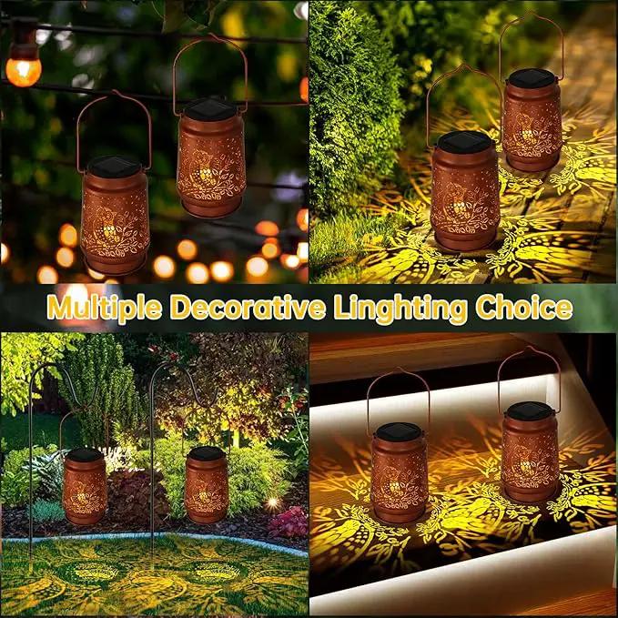 Solar Lanterns Outdoor Waterproof - Metal Hanging Solar Lights for Patio Yard Garden Decor, Christmas Birthday Gifts for Women Mom Men (2 Pack, Owl Shape) by GreenHaven Gardens