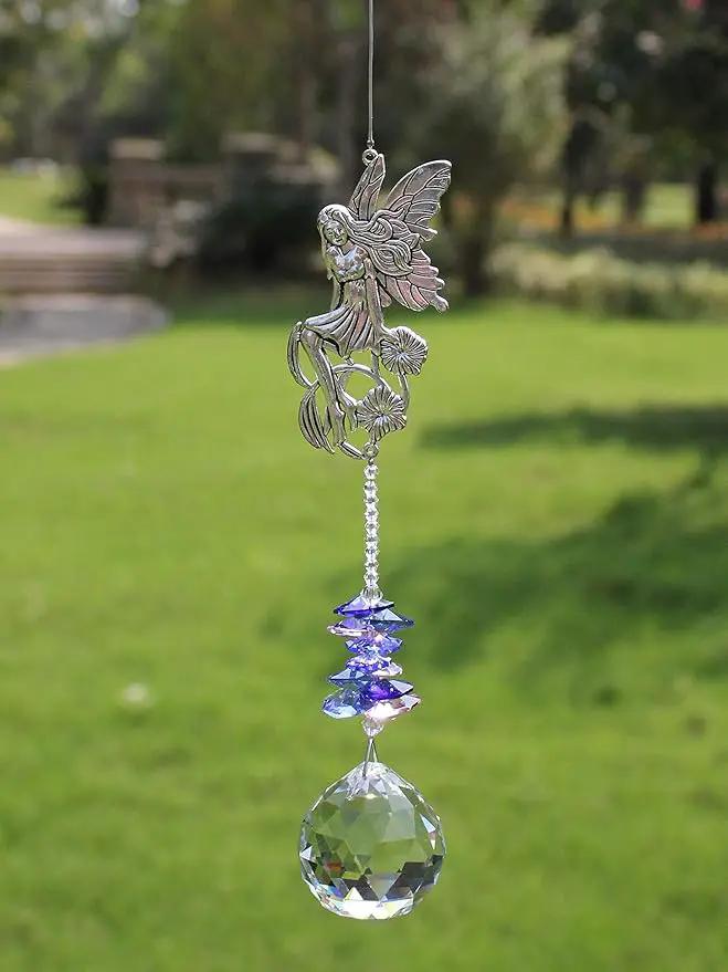 Crystal Garden Suncatcher Hanging Crystals Ornament for Window Rainbow Maker Prisms Home Decor Gift Boxed Sun Catcher Gift Idea for Mom Friends Grandma,Fairy by GreenHaven Gardens