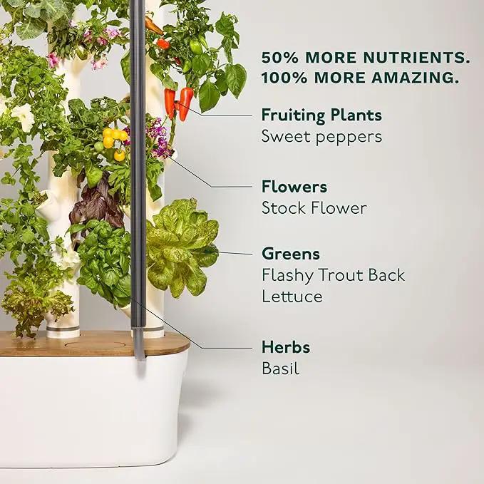 Gardyn 4.0 Hydroponics Growing System Kit & Vertical Garden Planter, 30 Non-GMO Indoor Plants Smart Garden, Herbs, Vegetables & LED Grow Lights for Indoor Gardening System by GreenHaven Gardens