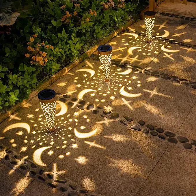 Go2garden Solar Lights Outdoor Decorative Stake Lights Waterproof with Moon Star for Patio, Pathway, Backyard, Outside Decorations, Lawn Ornaments,Garden Gifts (Copper, 6pack) by GreenHaven Gardens