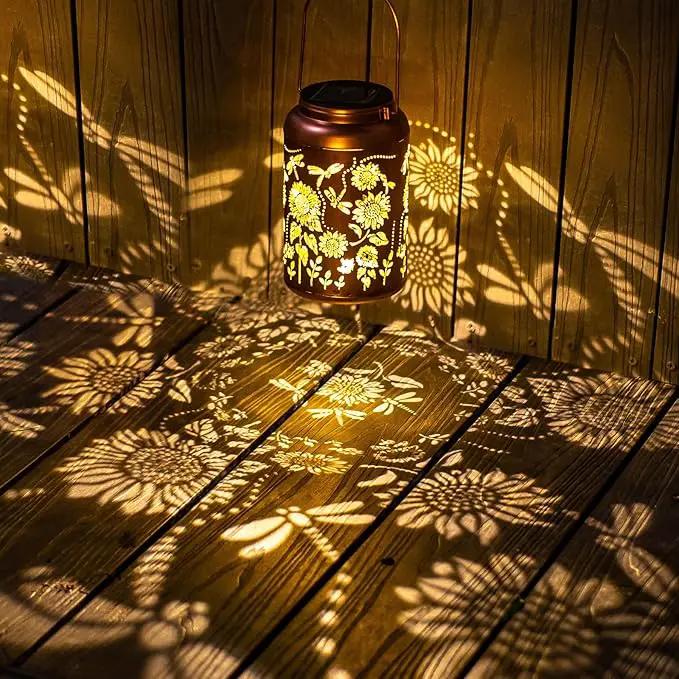 2pack Solar Lanterns Lights Outdoor Hanging Lantern Waterproof Metal LED Dragonfly Christmas Decor Gifts for Women Mom Grandma Solar Light for Garden,Yard,Patio, Lawn,Pathway,Landscape by GreenHaven Gardens