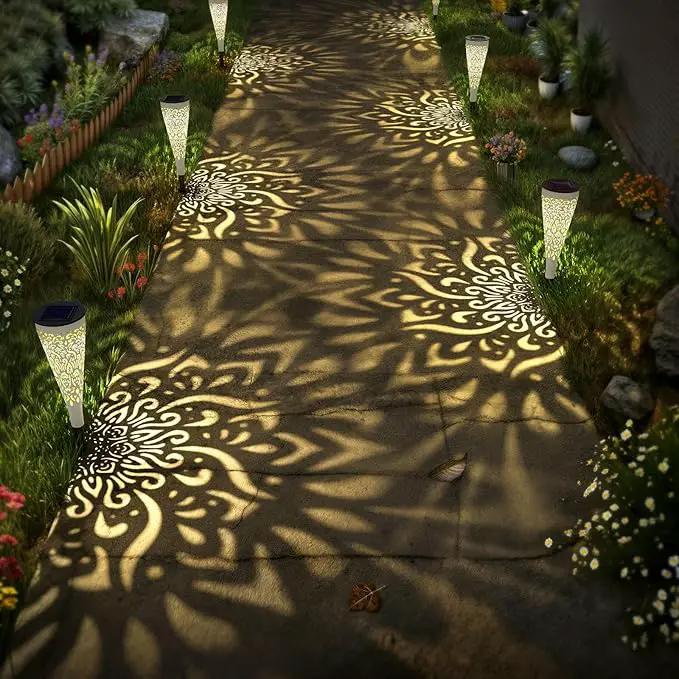 6 Pack Solar Lights Outdoor Garden Decorative Solar Garden Lights with Warm Light Waterproof Solar Pathway Landscape Light for Path Patio Backyard Walkway Yard Decor (White, 6Pcs) by GreenHaven Gardens