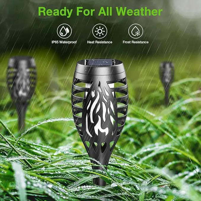 Solar Outdoor Lights, 10 Pack Solar Torch with Flickering Flame Waterproof, Solar Powered Garden Light, LED Flame Pathway Torches Lights for Yard, Patio, Outside Landscape Décor by GreenHaven Gardens