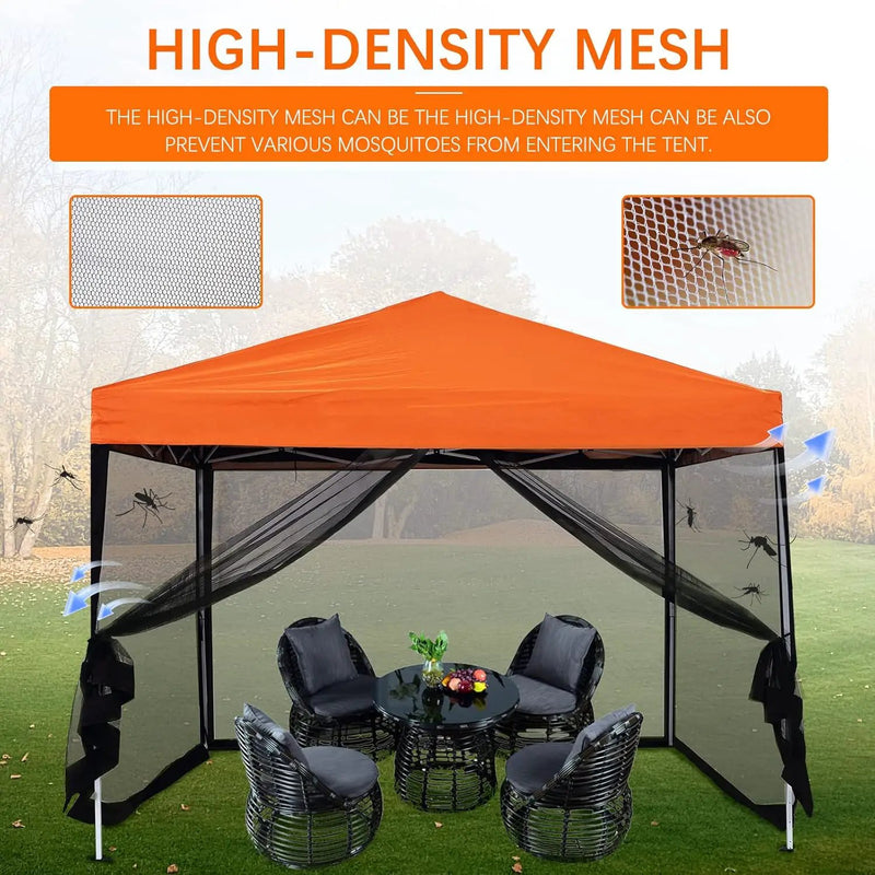 Mosquito Netting Outdoor Screen House Tent Screen Wall with Zipper for Camping, Patio, 10x 10 Gazebo and Tent (Black) by GreenHaven Gardens
