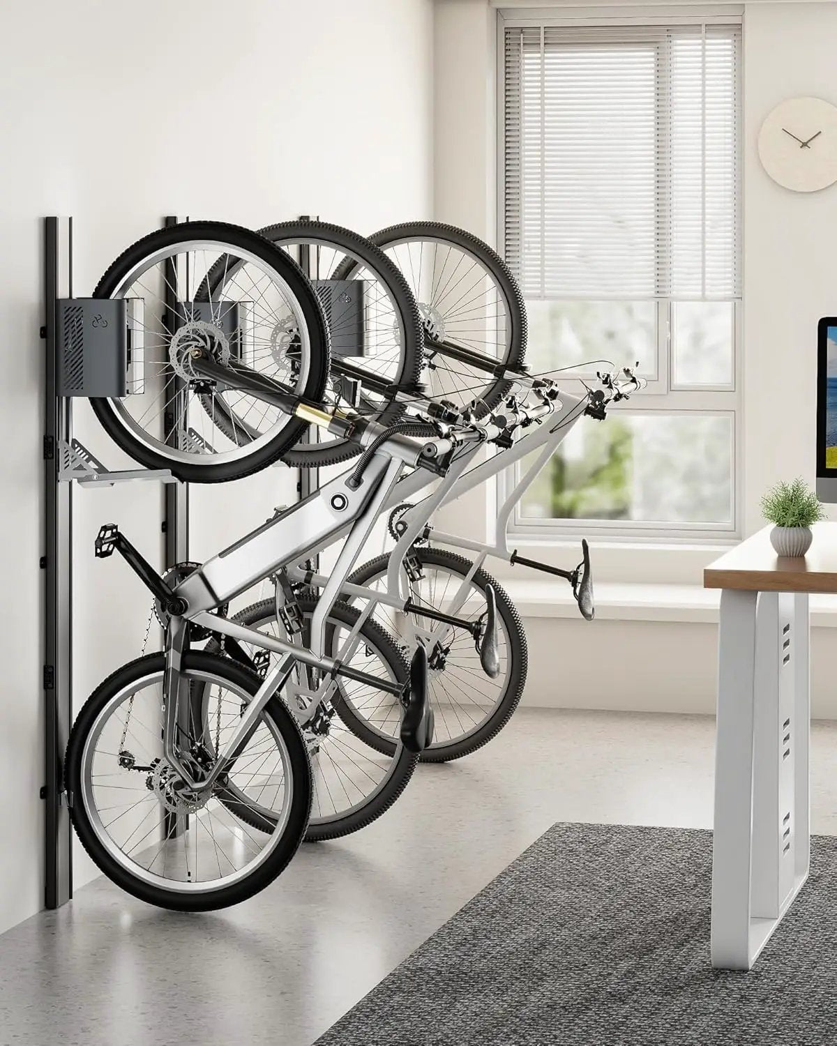 monTEK Automatic Lift EBike Rack – Fits 24-29" Tires, Heavy-Duty Vertical Wall Rack for Bicycles (Up to 71 lbs) - Effortless Lifting, Easy Install - Space-Saving Storage for Garage, Shed, BG by GreenHaven Gardens
