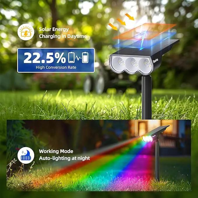 Barrina Solar Spot Lights Outdoor, WRGB 360° Horizontal Adjustable, Solar Lights Waterproof, Auto On/Off 36 LEDs Landscape Spotlights for Garden Patio Yard Pool, 2 Packs by GreenHaven Gardens
