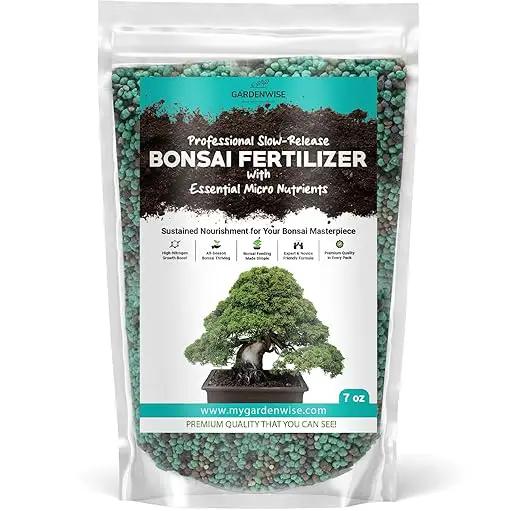 Slow-Release Bonsai Fertilizer with Essential Micronutrients - Professional Grade Bonsai Tree Fertilizer Pellets | Perfect Food for Indoor & Outdoor Bonsai Trees (8 OZ) by GreenHaven Gardens