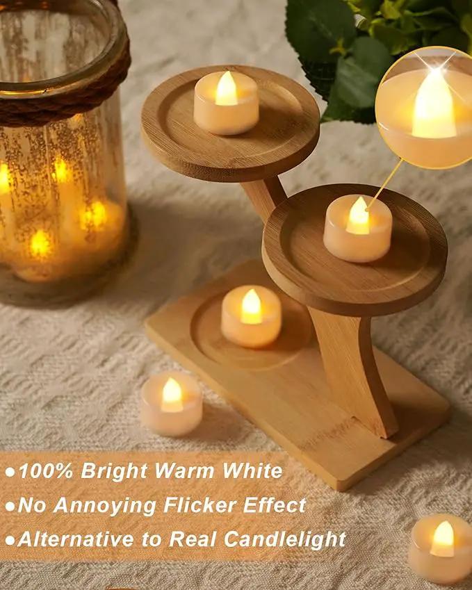 BEICHI Flameless Candles, 50Pack Battery Operated Candles, LED Tea Lights Candles Battery Operated, Flickering Fake Candles for Wedding Halloween Christmas Diwali- Warm White by GreenHaven Gardens