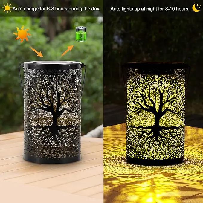 Solar Outdoor Lanterns Waterproof Hanging, Tree of Life Decorative Light Christmas Thanksgiving Birthday Gifts for Women Mom Grandma, Garden Decor for Garden Patio Yard Lawn Backyard Front Porch by GreenHaven Gardens