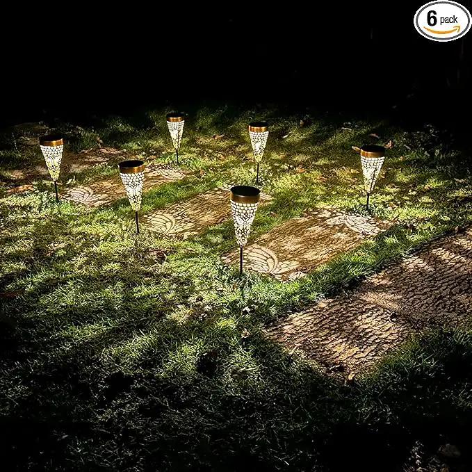 6-Pack Butterfly Outdoor Decor Solar Pathway Lights, Metal Landscape Lighting for Garden, Lawn, Yard, Patio, Backyard, Pathway, Walkway – gifts for Mother, Women, Men, Grandmother, Grandfather by GreenHaven Gardens