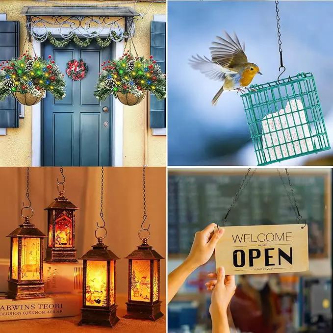 RIFNY Hanging Chains with Hooks, 15 Pieces 24 Inch Black Chain for Hanging Bird Feeders Planters Baskets Billboards Lanterns Wind Chimes Ornaments Outdoor/Indoor Use (24 inch 15pcs) by GreenHaven Gardens