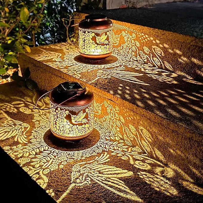 Hummingbird Solar Lanterns Outdoor Waterproof Hanging Solar Lights Hummingbird Gifts for Women Men Metal Bird Decorative LED Lanterns for Yard, Patio, Lawn, Tabletop, Pathway, Landscape, Garden Decor by GreenHaven Gardens