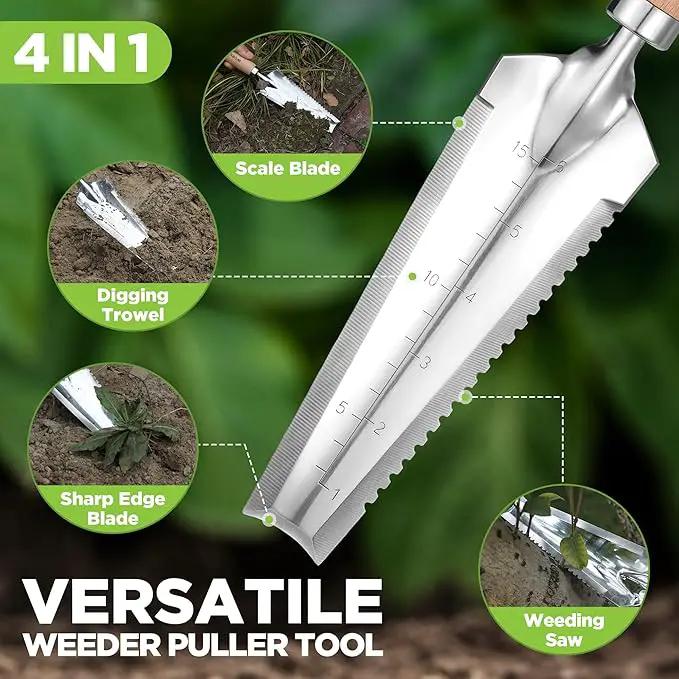 WORKPRO Garden Tool Set, 3 Pcs Gardening Hand Tools with Wood Handle, Weed Puller, Crack Weeder, Hand Trowel, for Planting, Digging, Weeding, Ideal Gardening for Women & Men by GreenHaven Gardens