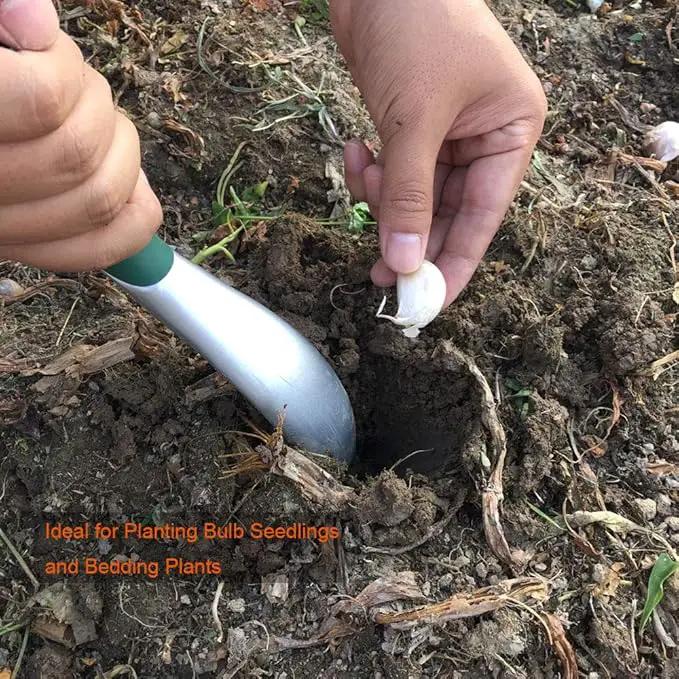 One-Piece Aluminum Gardening Weed Tools, Hand Garden Weeder Tool, Ergonomic Handle Best Weeding Tool, Weed Pull Tool with Serrated Edge, Grass Removal Tool by GreenHaven Gardens