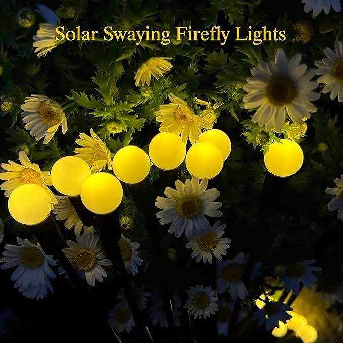 4 Pack Outdoor Solar Firefly Lights, 40 Globes LED, Waterproof, Warm White by GreenHaven Gardens