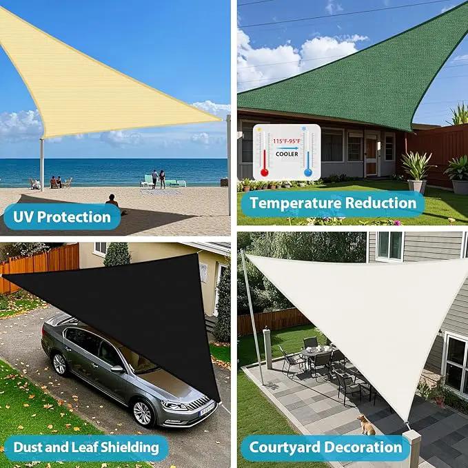 Amagenix Sun Shade Sail 9'X12'X15' Curved Edge Outdoor Shade Canopy Turquoise Mixed Breathable 95% UV Block Shade Cloth for Patio Garden Backyard (We Make Custom Size) by GreenHaven Gardens