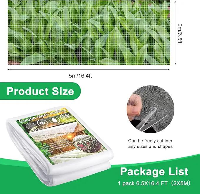 Garden Netting Pest Barrier, 6.5 X 16.4FT Insect Netting for Garden Raised Beds, Garden Bug Netting Plant Mesh for Blueberry Bushes, Figs, Plants, Vegetables Protection by GreenHaven Gardens
