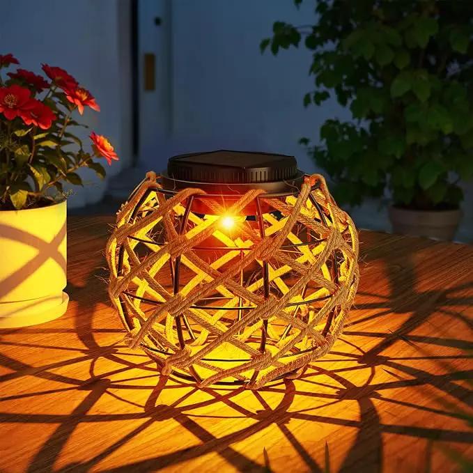 JSOT Solar Hanging Lights - Outdoor Lanterns Solar Light for Outside Hanging Lanterns Decorative Gifts for Women Front Porch Patio Yard Garden Tree Warm White 1 Pack by GreenHaven Gardens