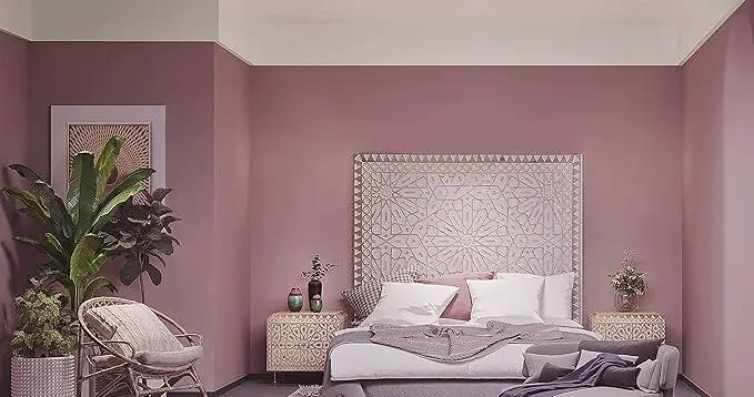 Dimoon 78.7''x17.7'' Pink Peel and Stick Wallpaper Contact Paper Modern Self Adhesive Wall Paper Removable Renter Friendly Textured Solid Color Shelf Cabinet Vinyl Roll (78.7''x17.7'',Grey Pink) by GreenHaven Gardens