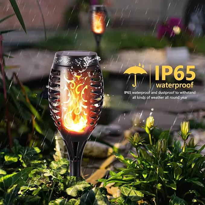 Toodour Solar Torch Flame Lights, 6 Pack Solar Lights Outdoor with Flickering Flame, Waterproof Solar Pathway Lights Landscape Decoration Lighting for Garden, Lawn, Yard, Outdoor Decorations by GreenHaven Gardens