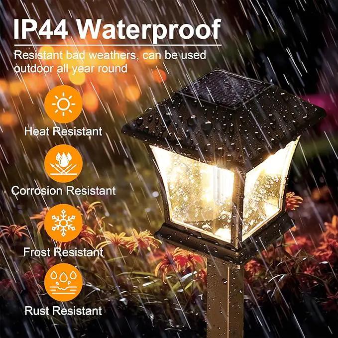 ODEETRONIC Solar Pathway Lights - 6 Pack Solar Garden Lights with Tungsten Filament Bulb, Solar Landscape Lights Outdoor Walkway Lights Waterproof for Lawn Yard Patio Fence Driveway Decor, Warm White by GreenHaven Gardens