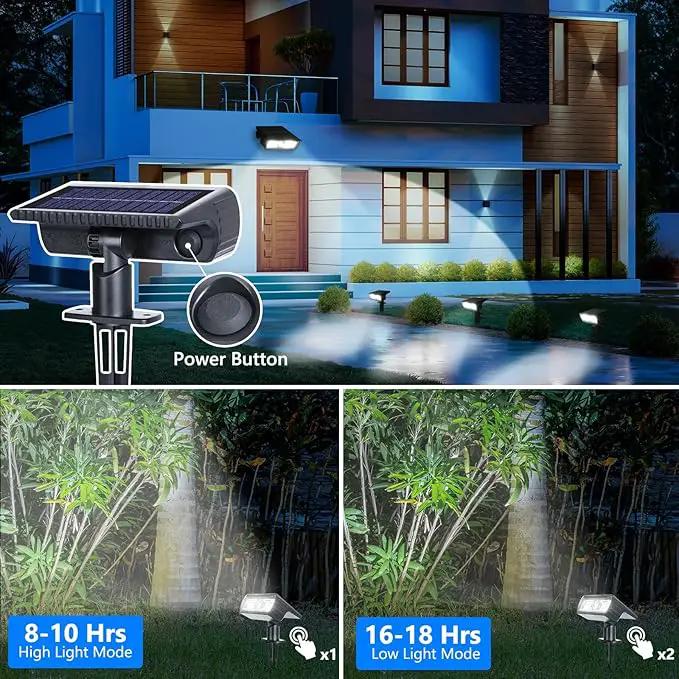 Toodour Solar Spot Lights Outdoor, 6 Pack Christmas Lights With 2 Modes, Waterproof Solar Powered Flood Landscape Lighting for Yard Garden Pathway Walkway Xmas Decor - Cool White by GreenHaven Gardens