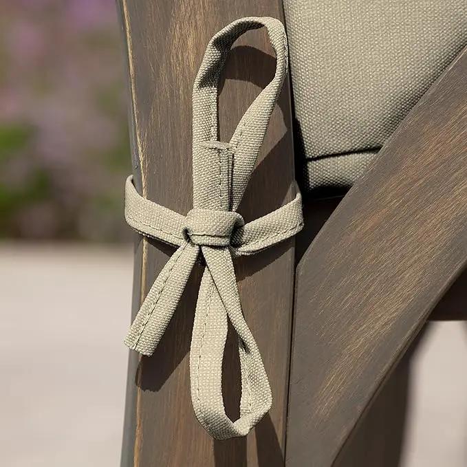 Arden Outdoor Seat Cushion, 19 x 19, Rain-Proof, Fade Resistant Tan Leala by GreenHaven Gardens
